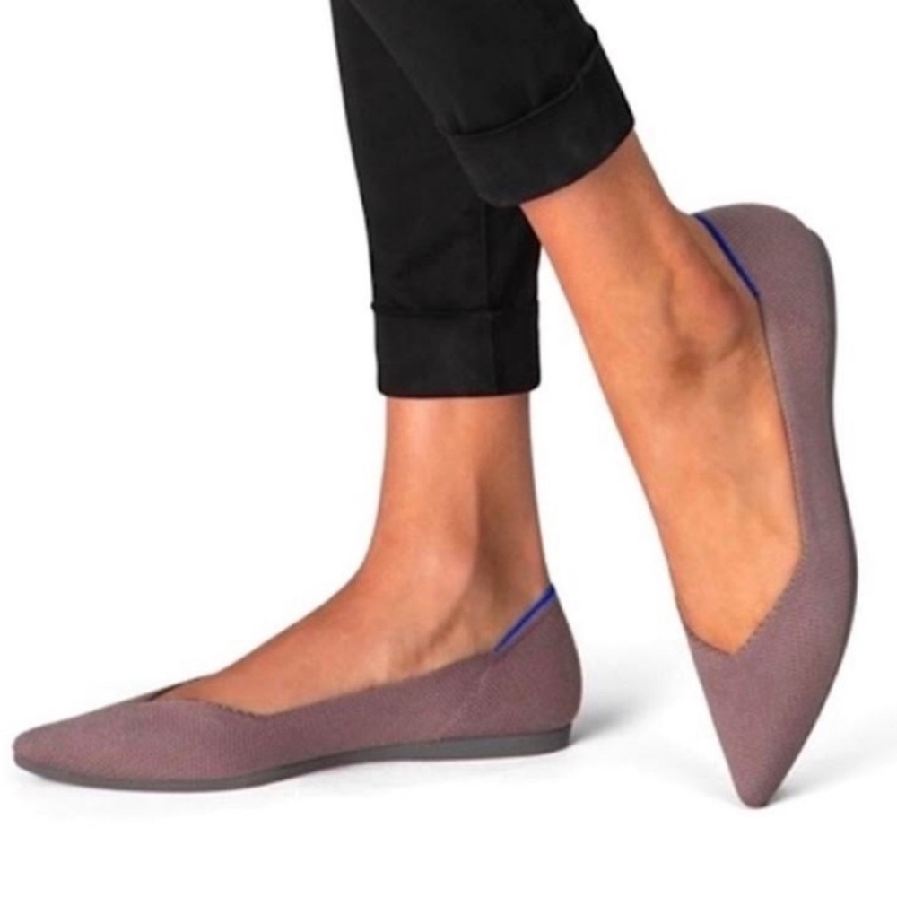 Rothy’s The Point Flat Mink Dusty Purple Shoes Size 7.5